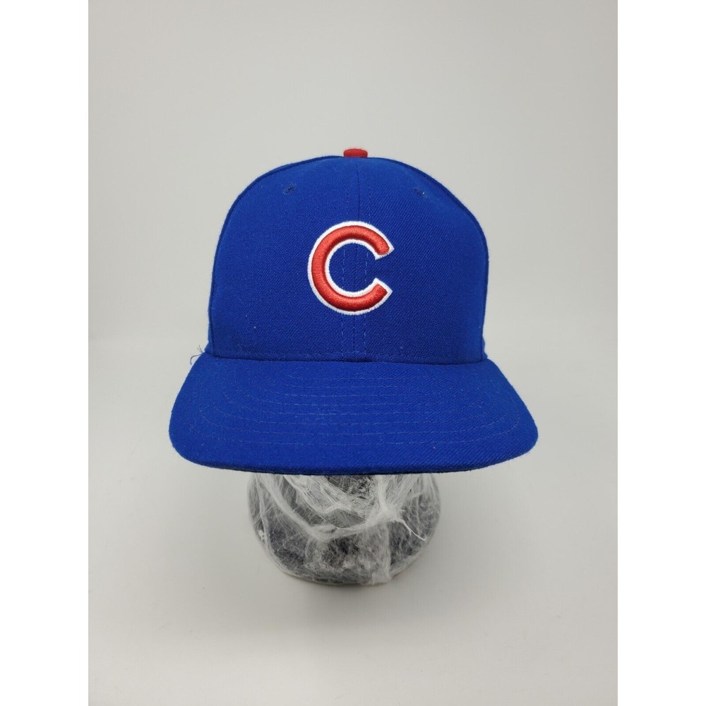 Chicago Cubs Fitted Hat Blue New Era 59Fifty Size 7 MLB (Curved Bill)